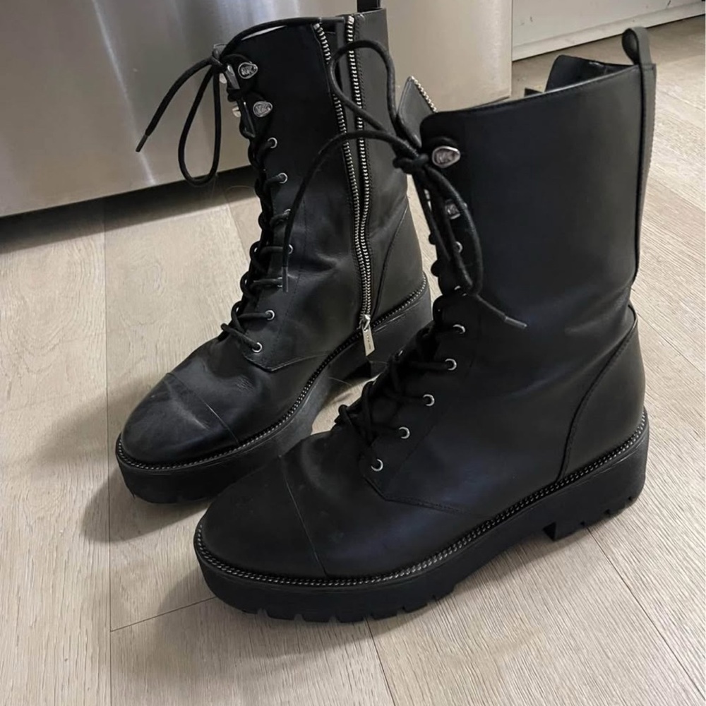 Michael Kors Black Combat Boots